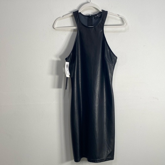 Ten by Babaton Cinema Dress Vegan Leather Size 4 - Picture 2 of 12